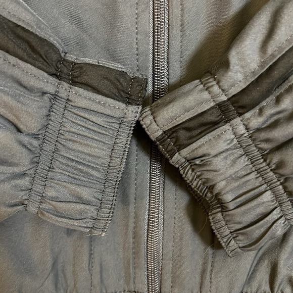 Champion Double Dry Zip Track Jacket Windbreaker Gray/Black Bomber Style Medium - Picture 7 of 10